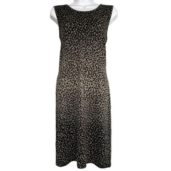 Calvin Klein Dresses & Skirts - Calvin Klein Sheath Dress Women's MEDIUM Black Gray Animal-Print Sleeveless Soft